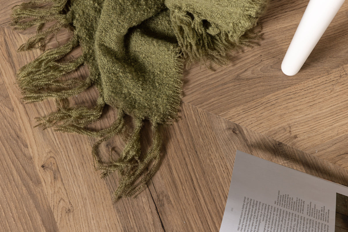 Stanly pläd 170 x 130 cm, mossgrön