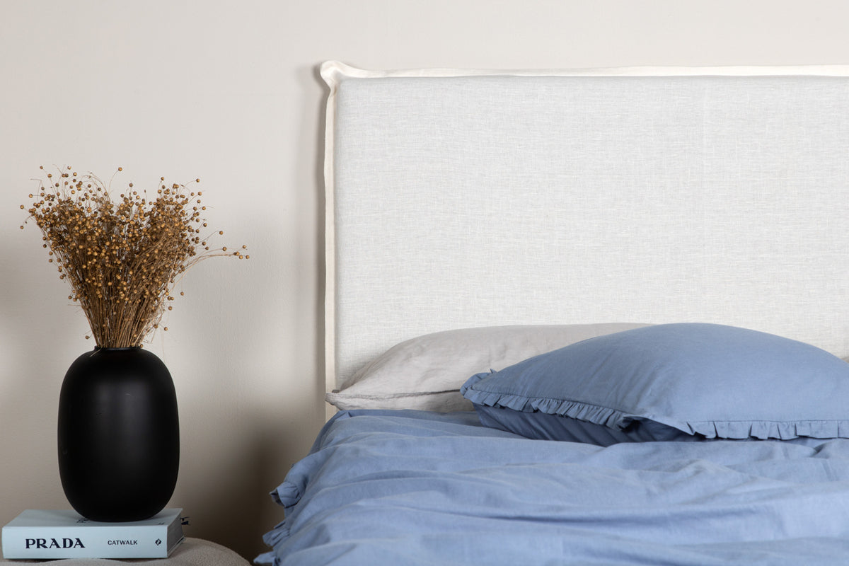 Signe sänggavelöverdrag i linne 180 x 140, off-white