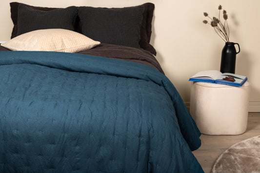 Sally quiltat överkast 260 x 260 cm, aqua