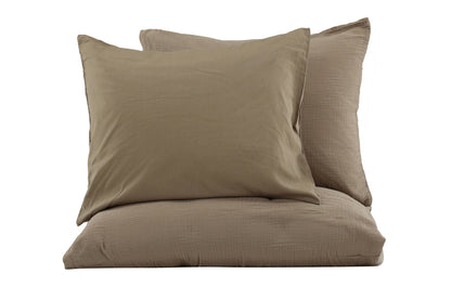 Mila brunt påslakanset till dubbelsäng