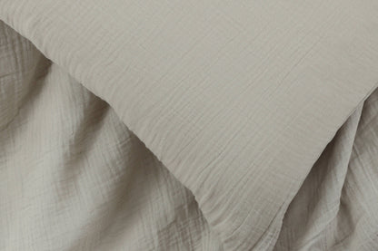 Mila ljusgrått påslakanset till dubbelsäng