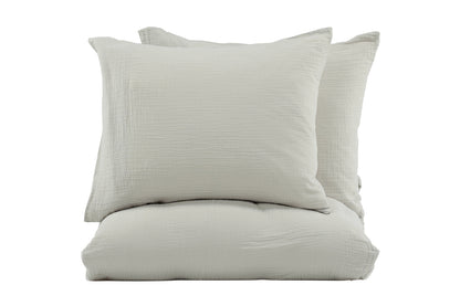 Mila ljusgrått påslakanset till dubbelsäng