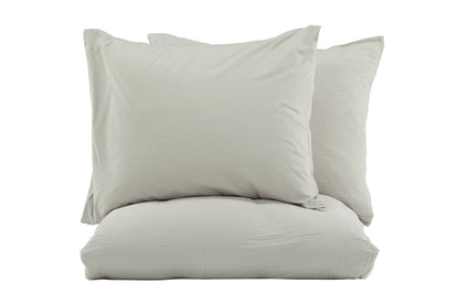 Mila ljusgrått påslakanset till dubbelsäng