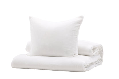 Mila vitt påslakanset till enkelsäng, bomullsväv