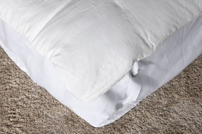 Mila vitt påslakanset till enkelsäng, bomullsväv