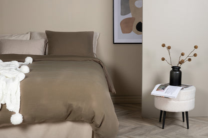 Mila brunt påslakanset till enkelsäng