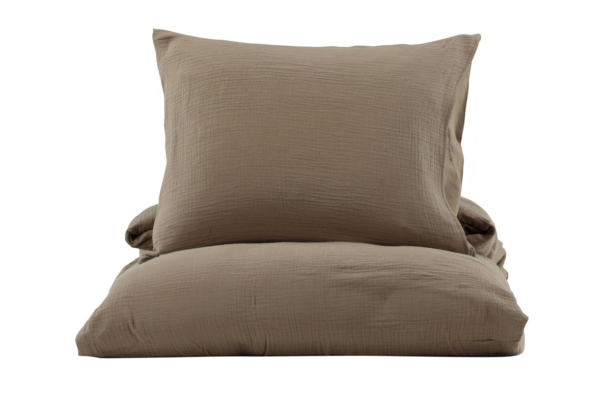 Mila brunt påslakanset till enkelsäng