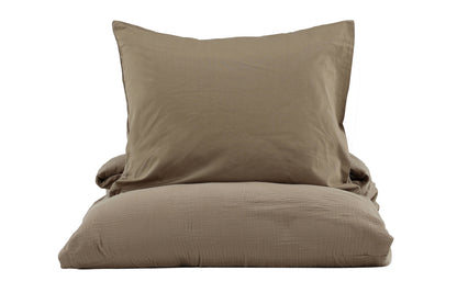 Mila brunt påslakanset till enkelsäng