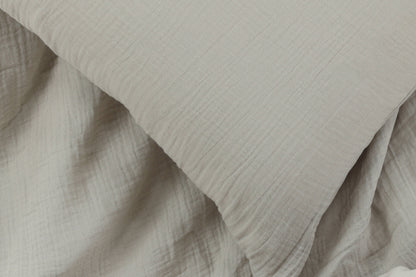 Mila ljusgrå påslakanset till enkelsäng