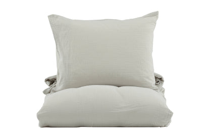 Mila ljusgrå påslakanset till enkelsäng