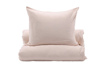 Mila ljusrosa påslakanset till enkelsäng, bomullsväv