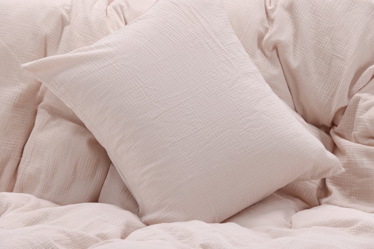 Mila ljusrosa påslakanset till enkelsäng, bomullsväv