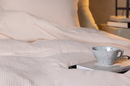 Mila ljusrosa påslakanset till enkelsäng, bomullsväv