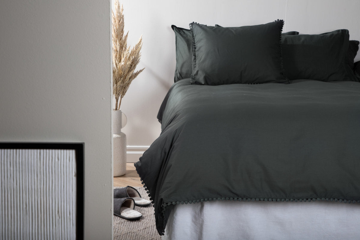 Livia påslakanset till enkelsäng, antracit