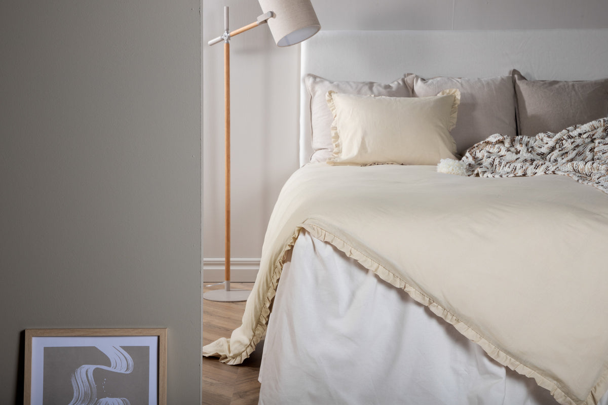 Lias påslakanset i bomull 200 x 150 cm, beige