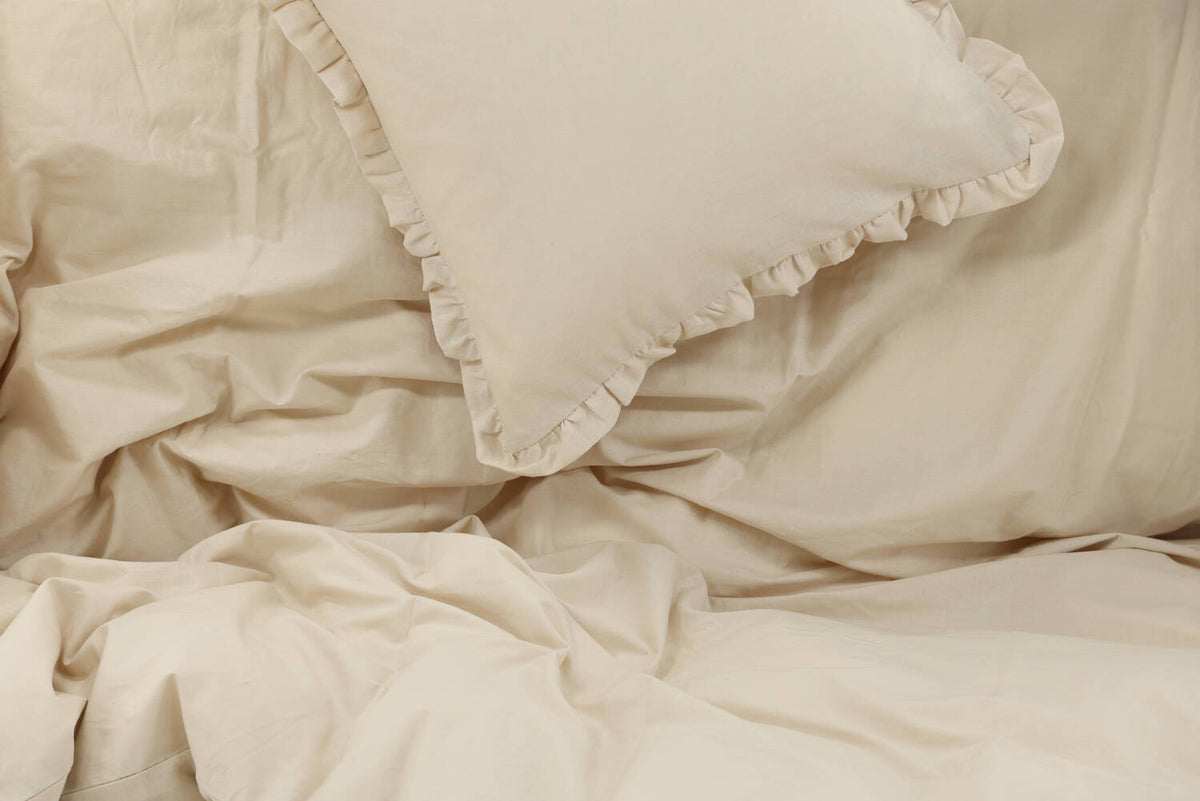 Lias påslakanset i bomull 200 x 150 cm, beige