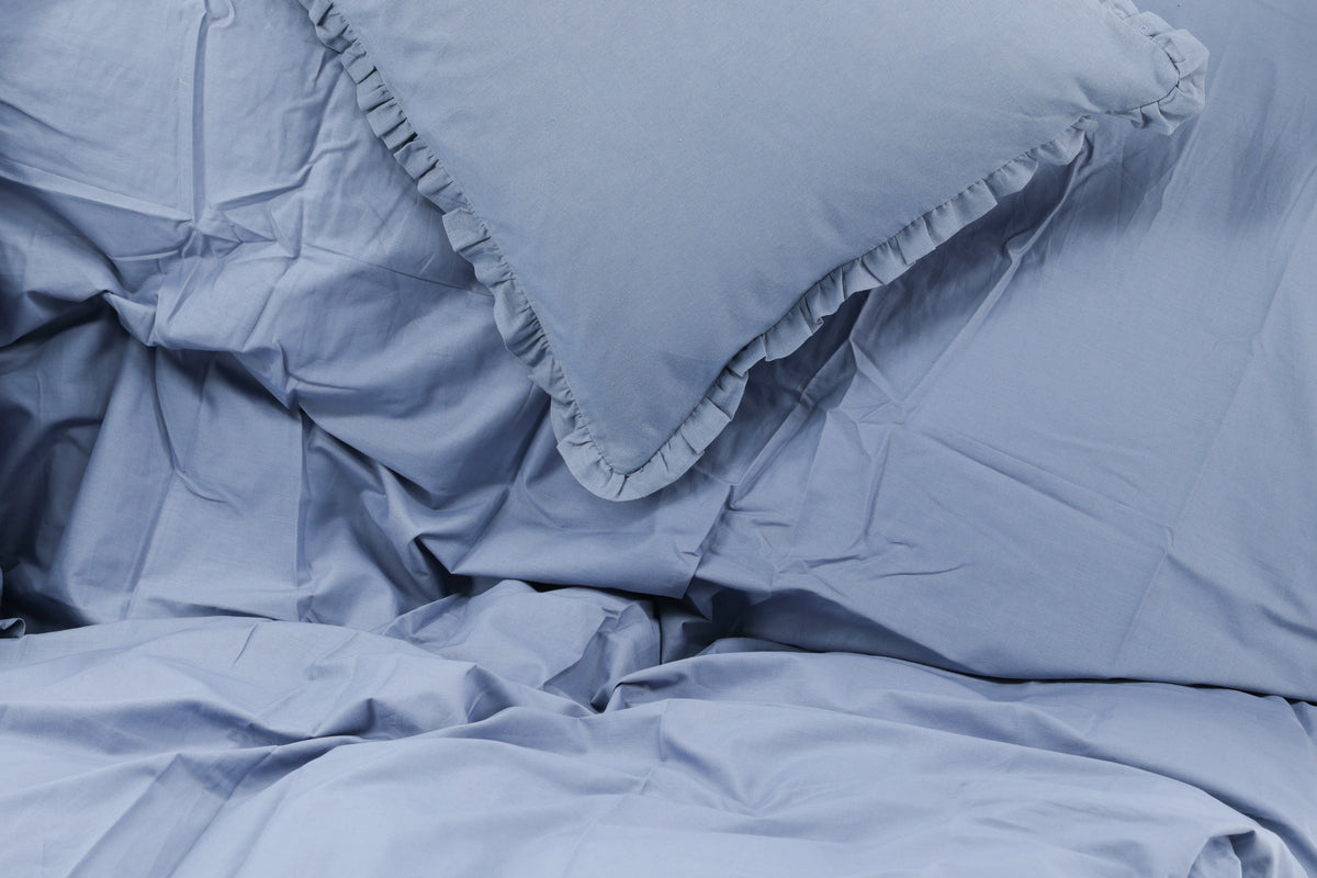 Lias påslakanset i bomull 200 x 150 cm, blå