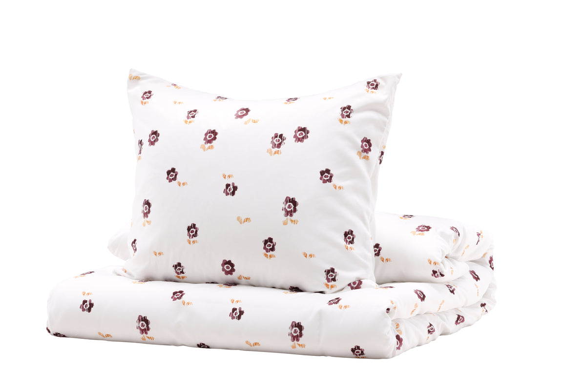 Oline småblommigt påslakanset till enkelsäng