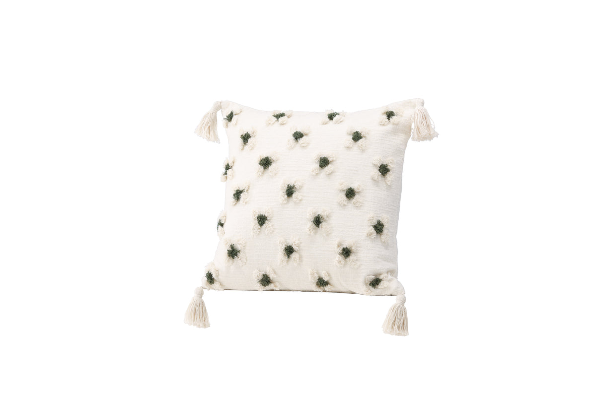 Millie blommönstrat kuddfodral 45 x 45 cm, vit
