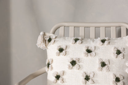Millie blommönstrat kuddfodral 45 x 45 cm, vit
