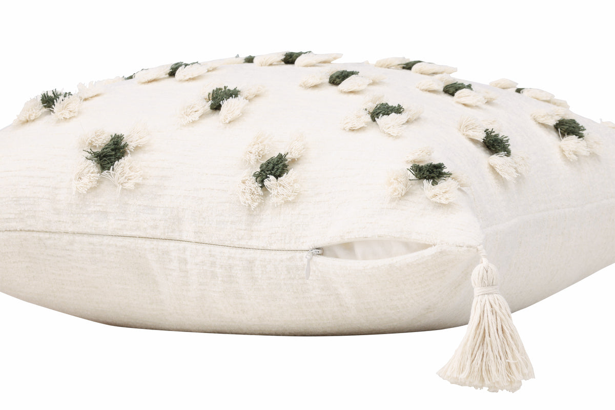 Millie blommönstrat kuddfodral 45 x 45 cm, vit