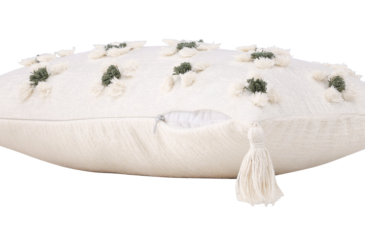 Millie blommönstrat kuddfodral 30 x 50 cm, vit