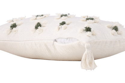 Millie blommönstrat kuddfodral 30 x 50 cm, vit