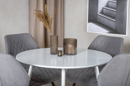 Plaza matbord, vit ⌀100