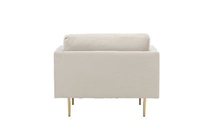 Boom fåtölj, ljusbeige manchester/metallben
