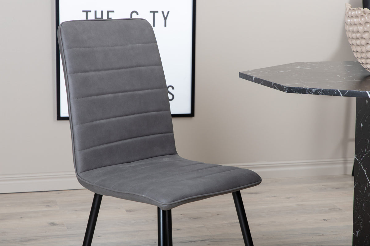 Windu matstol x2, grå