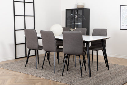 Windu matstol x2, grå