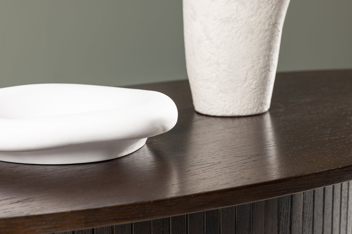 Bianca ovalt soffbord, mocka