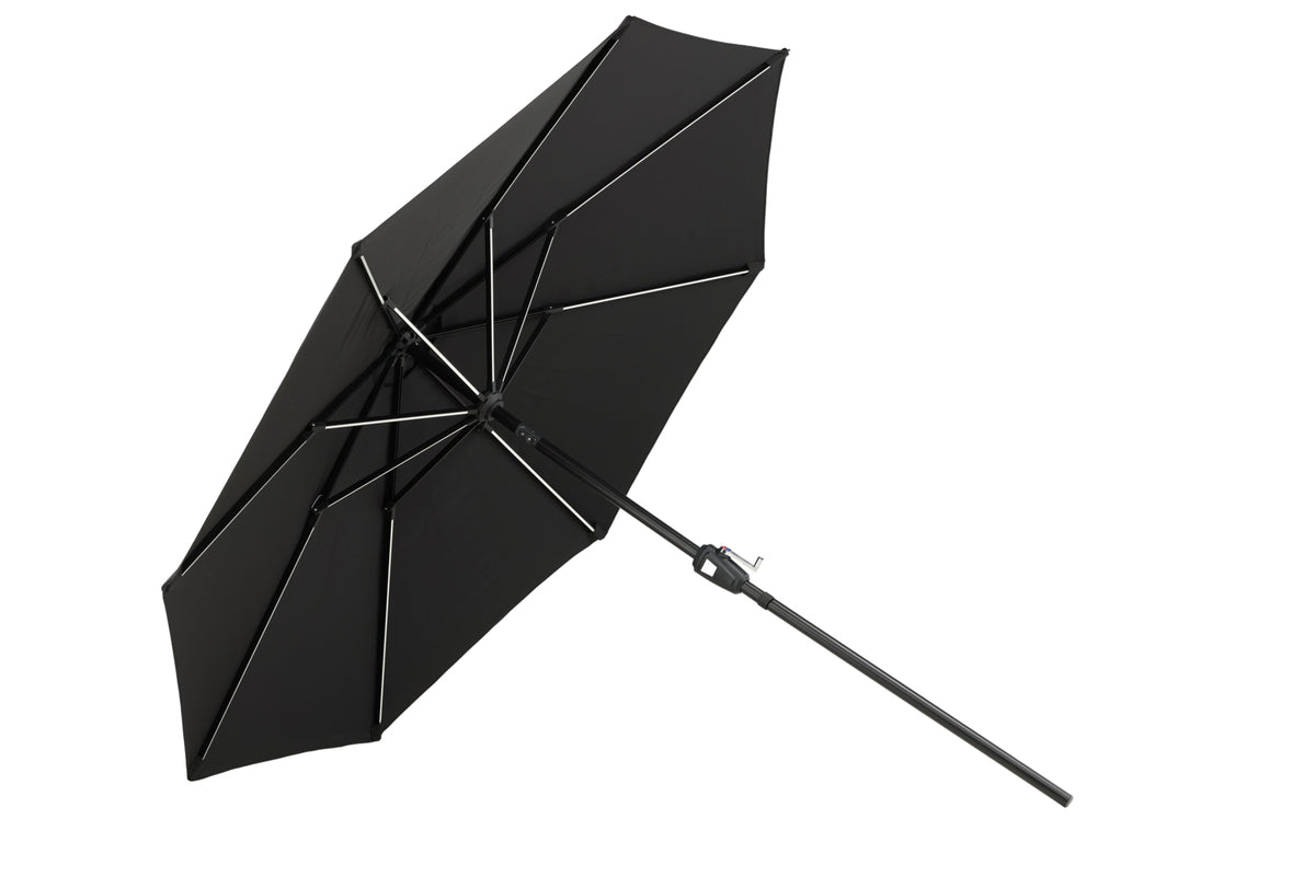Sabal parasoll med led-belysning, 2,7 m