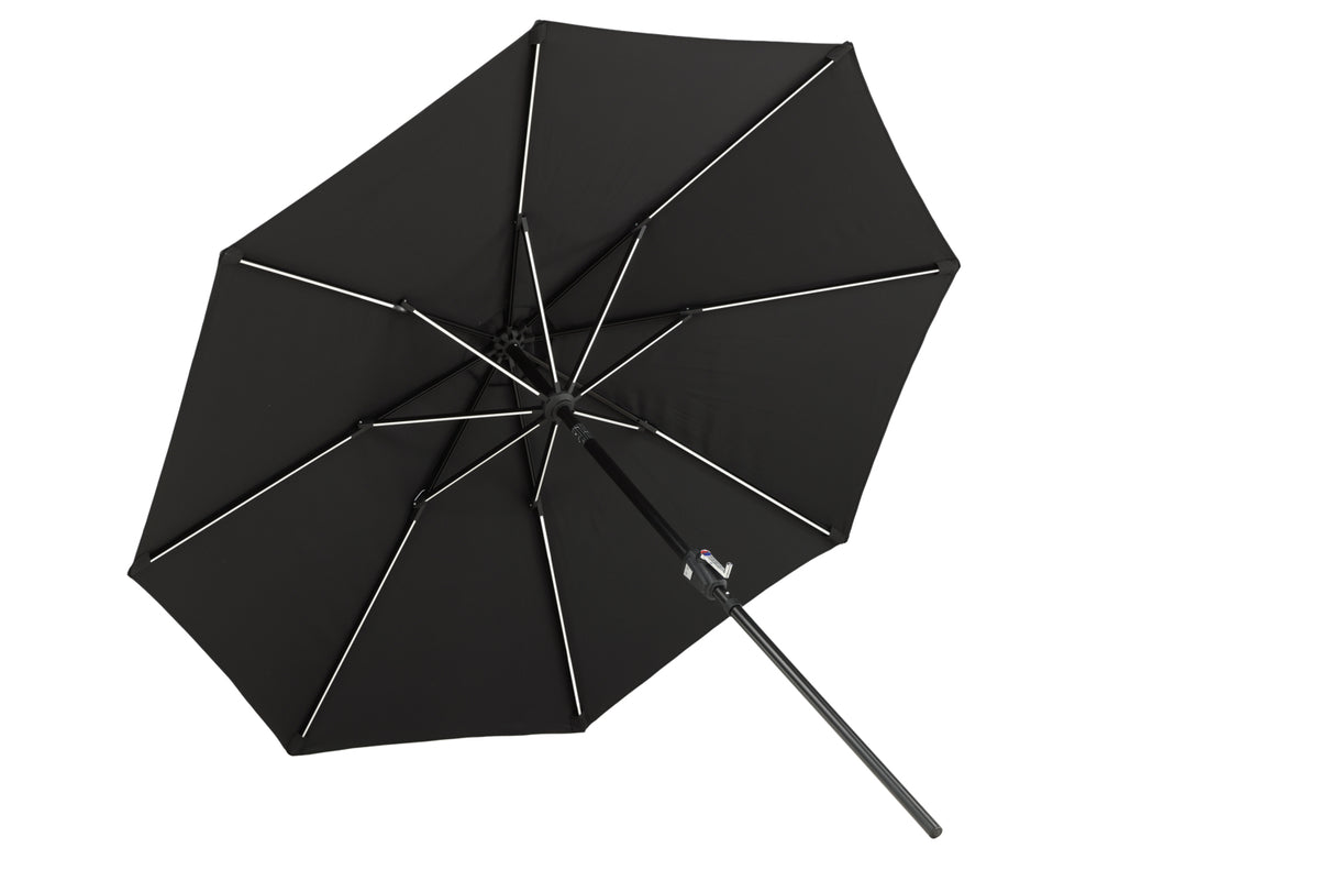 Sabal parasoll med led-belysning, 2,7 m