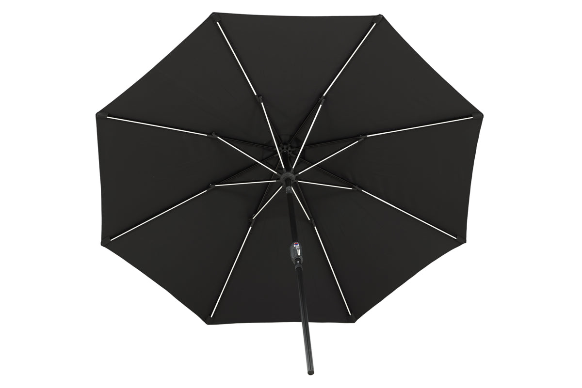 Sabal parasoll med led-belysning, 2,7 m