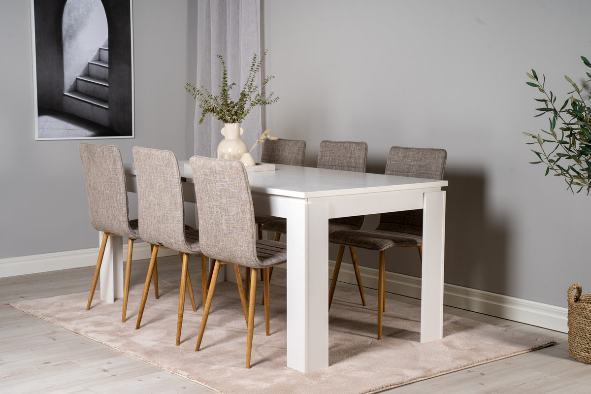 Windu matstol x2, ljusgrå