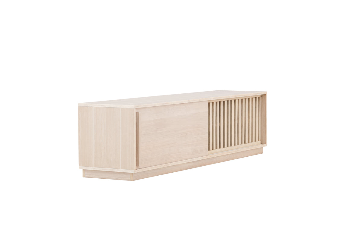 Lugo tv-bänk, vitputsad