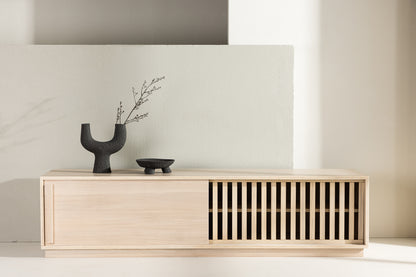 Lugo tv-bänk, vitputsad