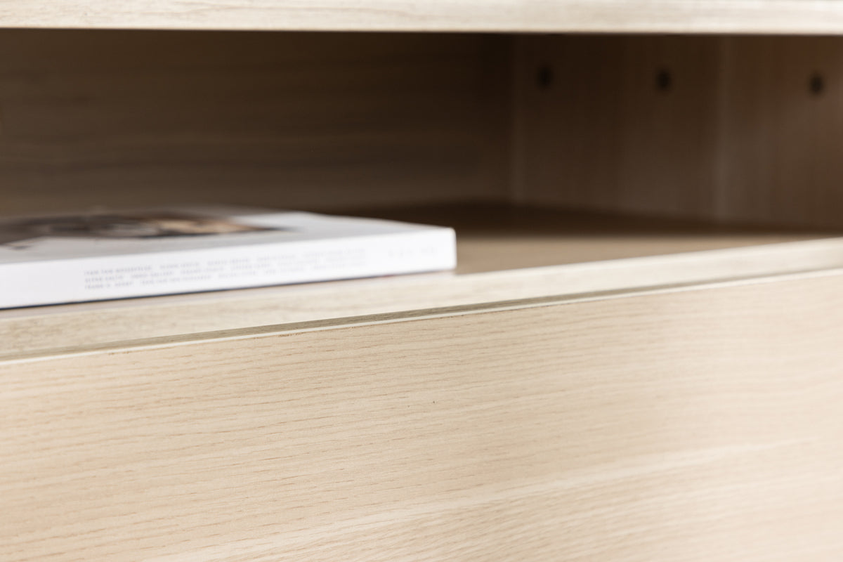 Navarra tv-bänk, vitputsad