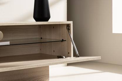 Cuenca tv-bänk, vitputsad