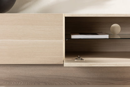 Cuenca tv-bänk, vitputsad