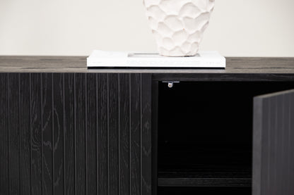 Björkön skåp, svart 75x150x42