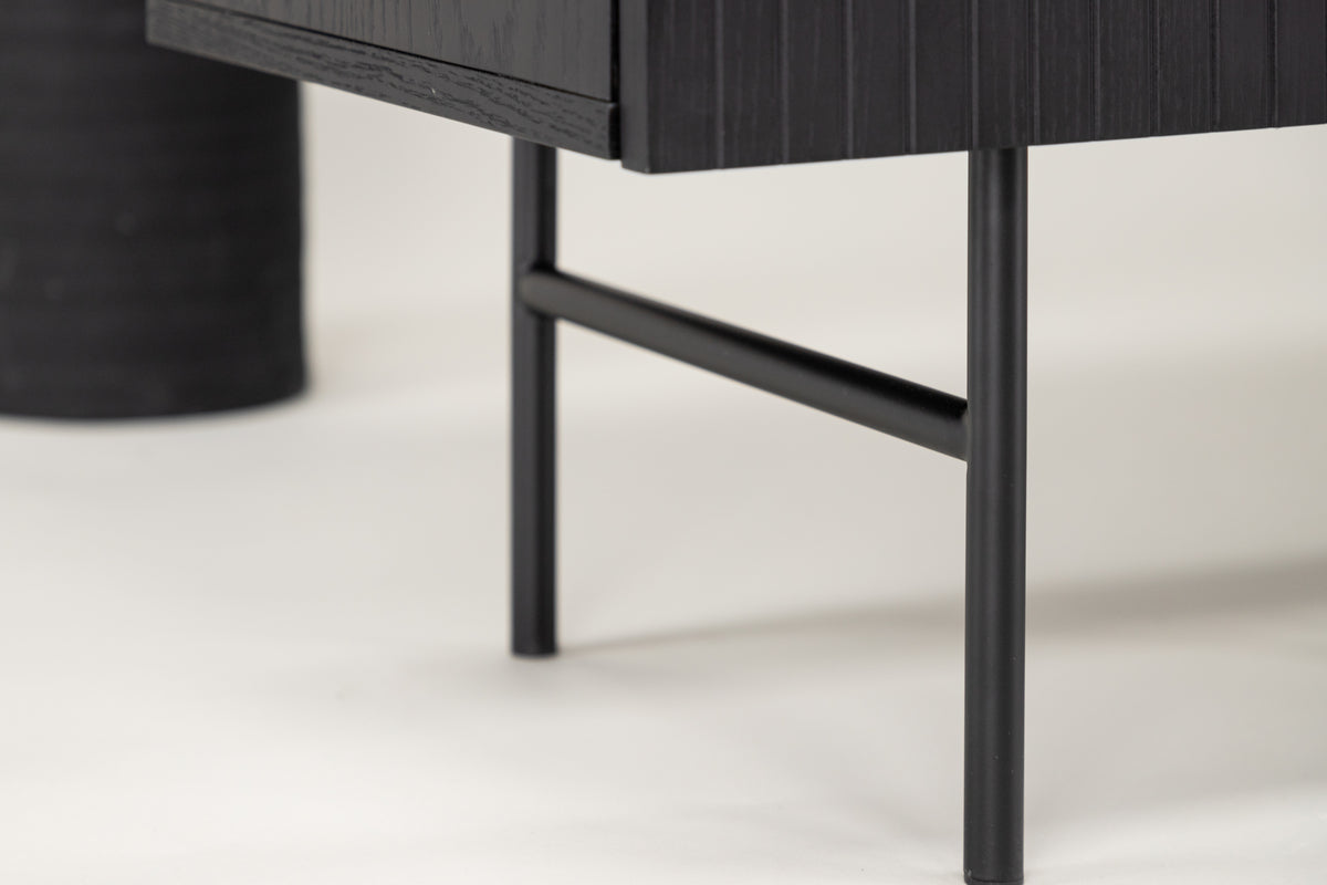 Björkön skåp, svart 75x150x42