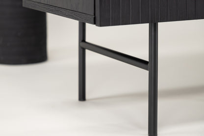 Björkön skåp, svart 75x150x42