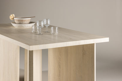 Bassholmen matbord, 180x90 vitputsad