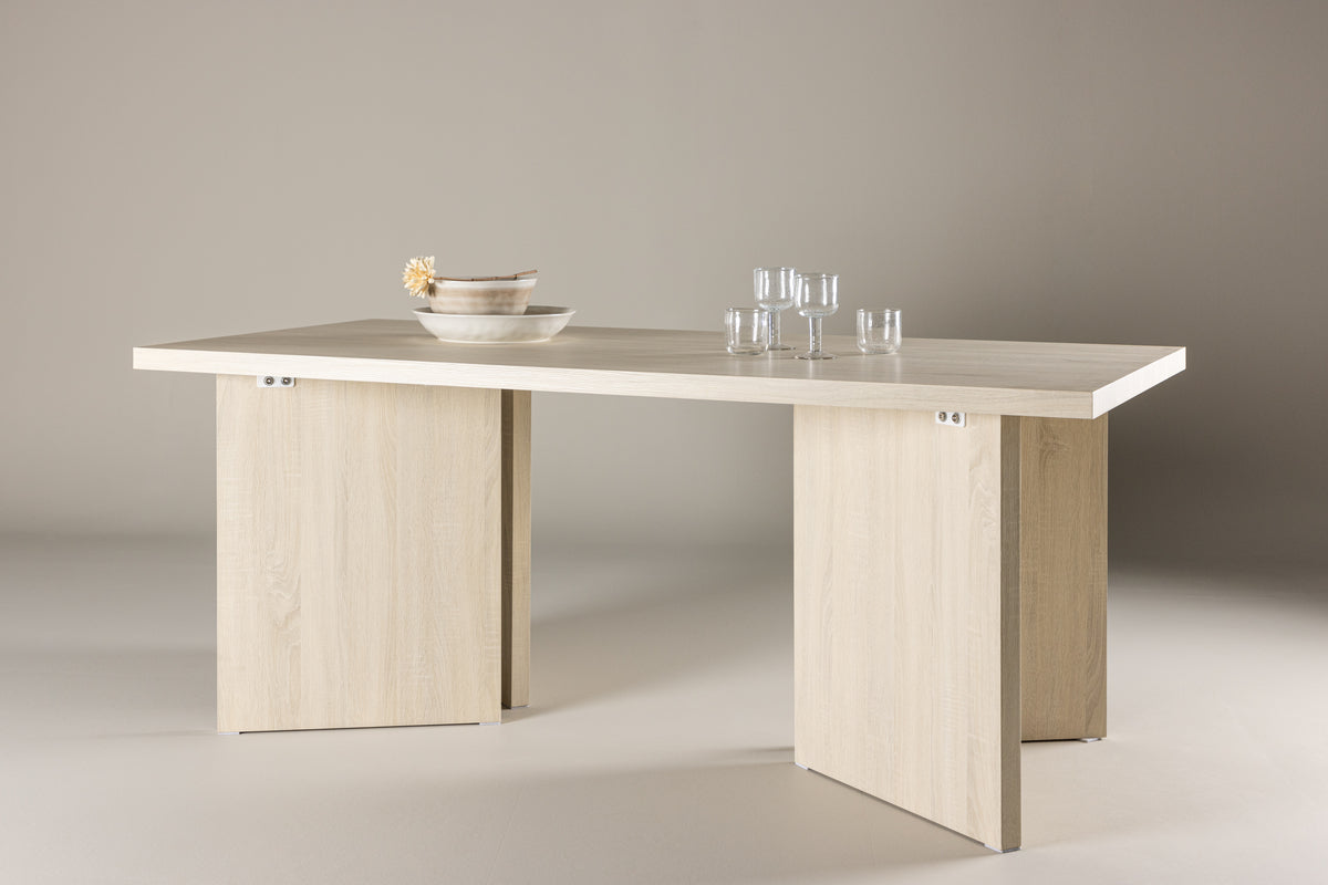 Bassholmen matbord, 180x90 vitputsad