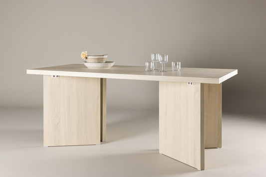 Bassholmen matbord, 180x90 vitputsad