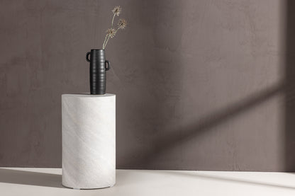 York sidobord/piedestal ⌀30 cm, grå