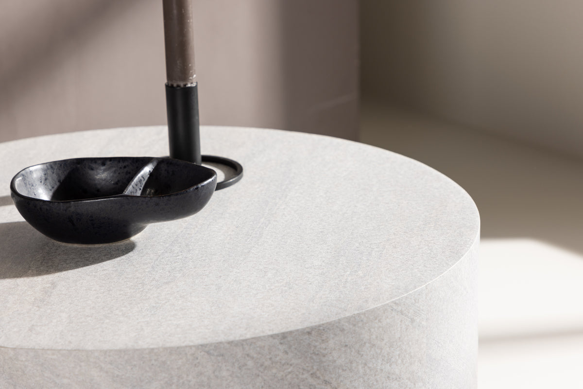 York soffbord ⌀50, grå