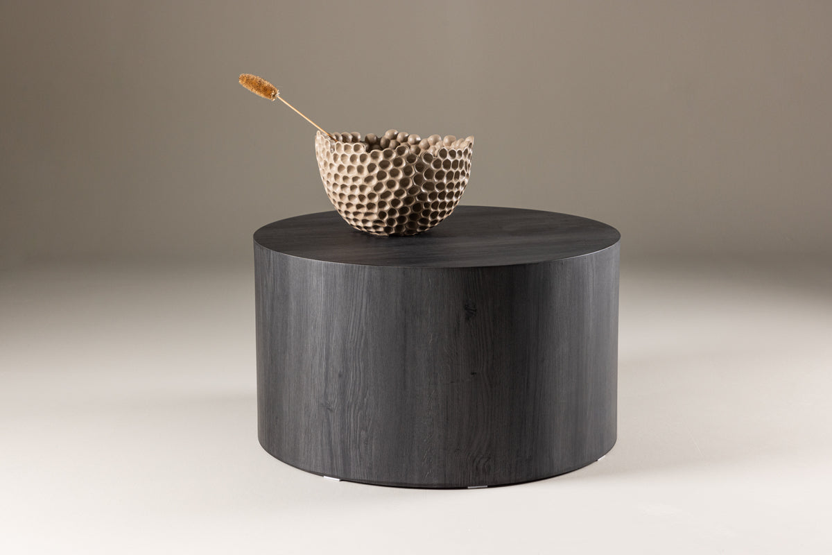 York soffbord ⌀80, svart